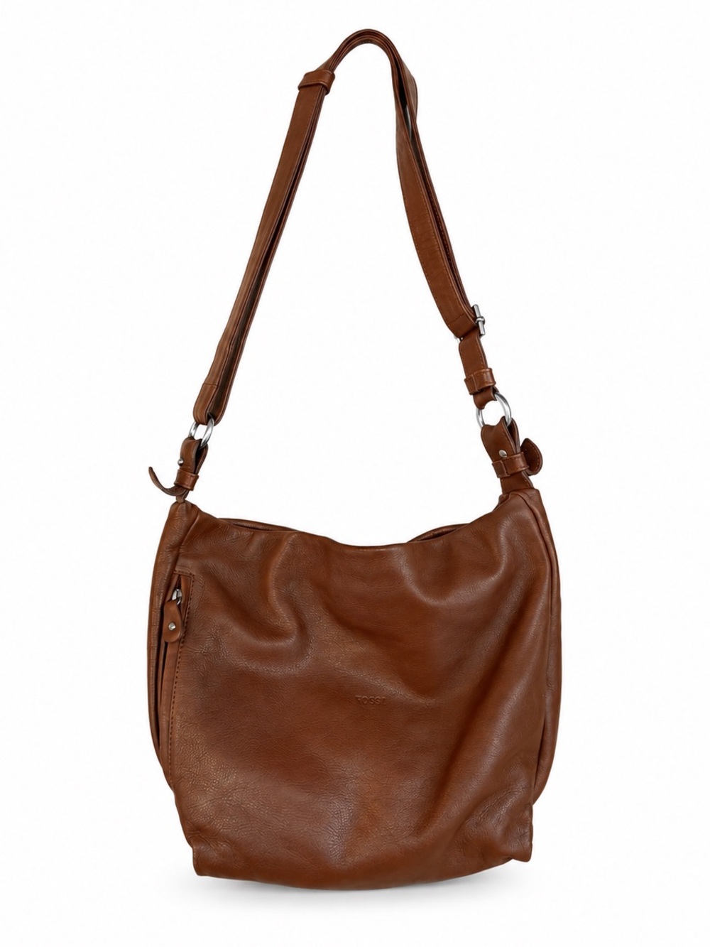 Italian Brown Leather Shoulder Hobo Bag